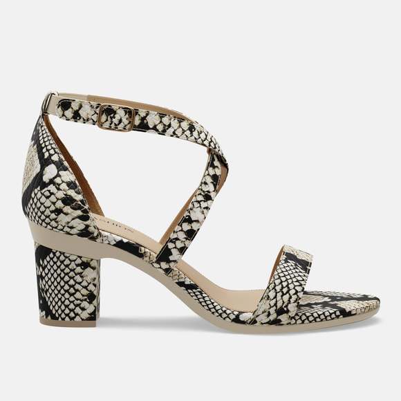 CONVERTIBLE HEEL - Pashion 1.0 The Sandal - Neutral Snake 3 Inch Block - Picture 2 of 4